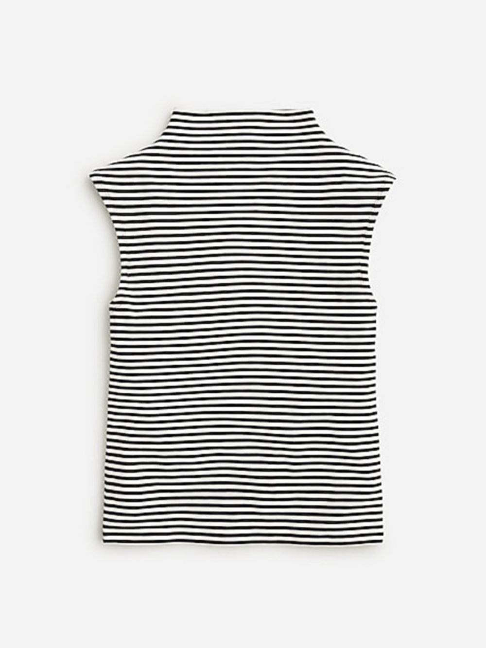 J. Crew Black and White Striped Sleeveless Mock Neck Tank. Small. Never worn.